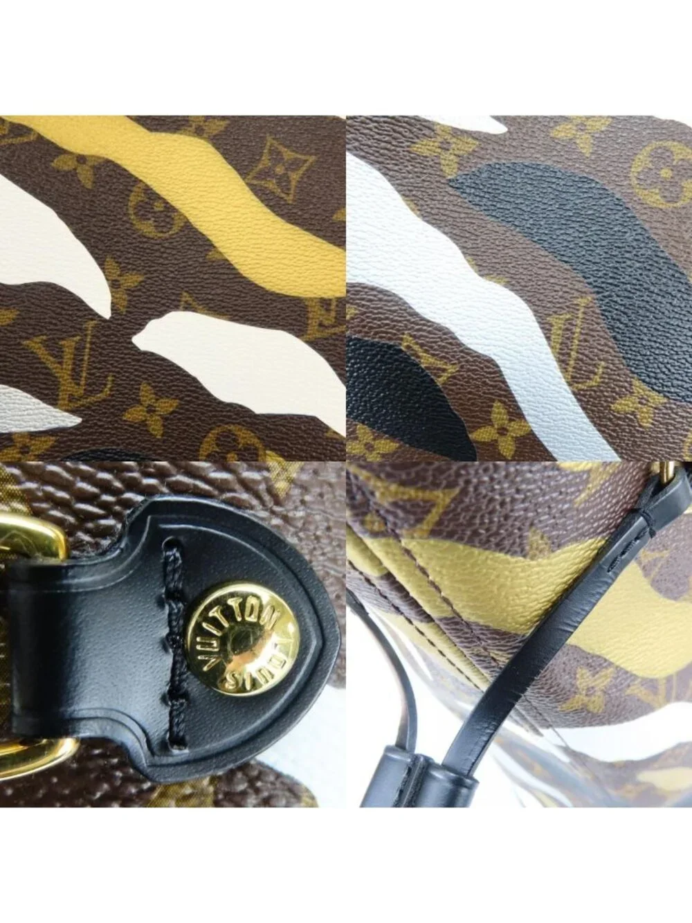 Louis Vuitton Tote Neverfull MM Lol Monogram Brown Black Gold Silver Shoulder